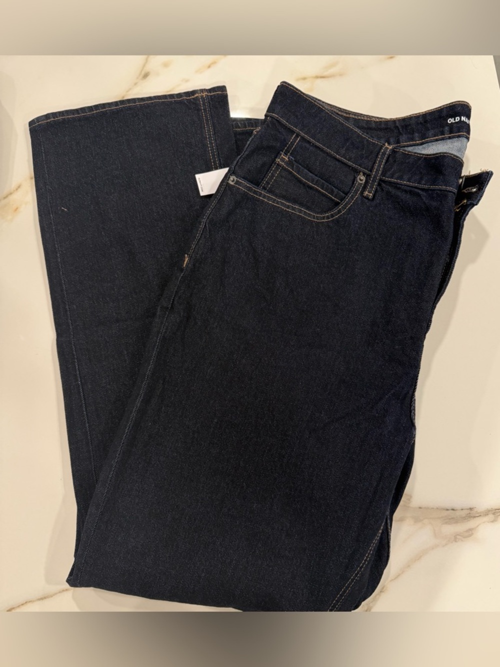 Old Navy Women’s Extra High Rise Baby Bootcut Dark Blue Denim Jeans
